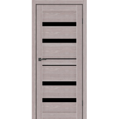 Дверное полотно MS Doors GEORGIA 80 см Дуб серый черное стекло Миколаїв