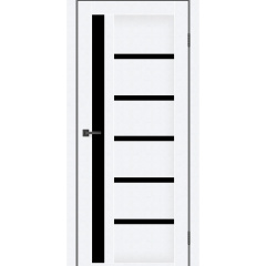 Дверное полотно MS Doors ORLEAN 80см арктик черное стекло Бучач