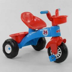 Детский трехколесный велосипед Pilsan 34 пластиковые колеса красно-синий 07-169 Чернигов