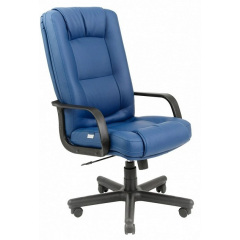 Офисное кресло руководителя Richman Alberto VIP M2 AnyFix Натуральная Кожа Lux Италия Синий Днепрорудное