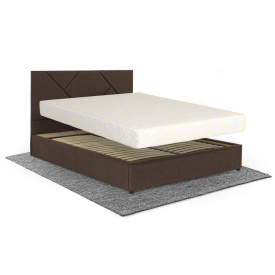 Ліжко з матрацом Цинія 160х200 (Коричневий, рогожка, без підйомного механізму) IMI