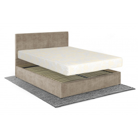 Ліжко з матрацом Лаванда 160х200 (Кремовий, велюр, підйомний механізм, ніша) IMI