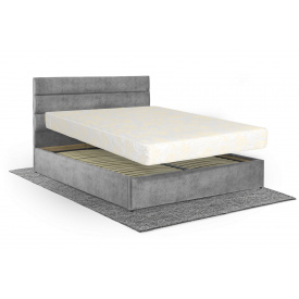 Ліжко з матрацом Лілія 160х200 (Світло-сірий, велюр, без підйомного механізму) IMI