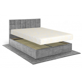 Ліжко з матрацом Айстра 160х200 (Світло-сірий, велюр, без підйомного механізму) IMI