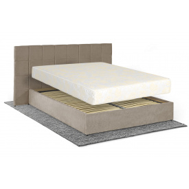 Ліжко з матрацом Гортензія 160х200 (Кремовий, велюр, підйомний механізм, ніша) IMI