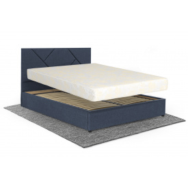 Ліжко з матрацом Цинія 160х200 (Джинс, рогожка, без підйомного механізму) IMI