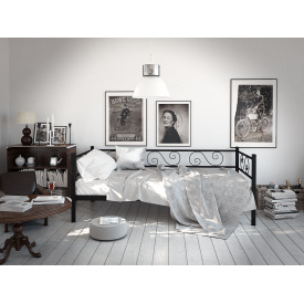 Диван-кровать Амарант Tenero 900х2000 Черный бархат (10000082)