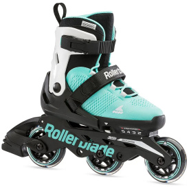 Детские роликовые коньки Rollerblade Microblade 3WD 2023 33-36,5 Белый-Голубой