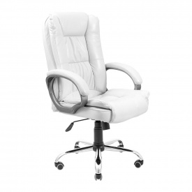 Офисное кресло руководителя Richman California VIP Хром M3 MultiBlock Натуральная Кожа Lux Италия Белый