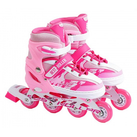 Роликовые коньки Best Roller 38-42 24.5-26.5 см Pink (151235)