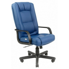 Офисное кресло руководителя Richman Alberto VIP M2 AnyFix Натуральная Кожа Lux Италия Синий