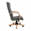 Офисное кресло руководителя Richman Atlant VIP Wood M3 MultiBlock Натуральная Кожа Lux Италия Серый Херсон