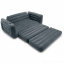 Надувной диван Intex 66552-4, 203 х 224 х 66 см с электрическим насосом и подушками Черный Чернігів