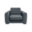 Надувное кресло Intex 66551-2, 224 х 117 х 66 см, с ручным насосом и подушкой , Черное (hub_nfybph) Ужгород