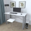 Письменный стол Ferrum-decor Драйв 750x1000x700 Серый металл ДСП Белый 16 мм (DRA071) Черкаси