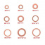 Медные уплотнительные кольца набор 100 шт 9 видов HZM Киев