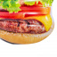 Пляжный надувной матрас Intex 58780 «Гамбургер», серия «Фастфуд», 145х142 см (hub_qul60w) Николаев
