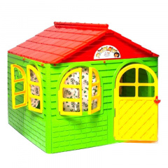 Детский игровой пластиковый домик со шторками Doloni 02550/3 129*129*120см Миколаїв