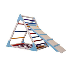 Треугольник пиклера Sportbaby для раннего развития с сеткой цветной высота 80 см с горкой 100 см Полтава