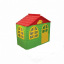 Детский игровой пластиковый домик со шторками Doloni 02550/13 129*69*120 см Зелено-красный Долина