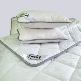 Комплект для сну євро 180х200 Fagus "MAXI" з вовни мериносів колір Білий