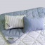 Комплект для сну Fagus "Standart" Євро (220х200) з вовни мериносів Синій/Білий у синю смужку Одесса