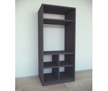 Шкаф для вещей Tobi Sho Альва-3 Люкс, 1800х800х550 мм цвет Антрацит