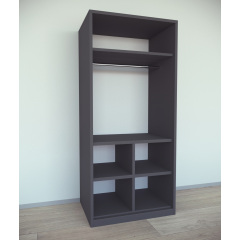 Шкаф для вещей Tobi Sho Альва-3 Люкс, 1800х800х550 мм цвет Антрацит Луцк