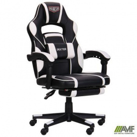 Компьютерное кресло AMF VR Racer Dexter Vector черный-белый цвет для игр геймера програмиста