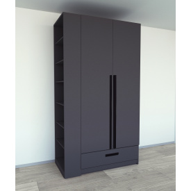 Шкаф для вещей Tobi Sho Элин-2 Люкс, 2200х1200х600 мм цвет Антрацит
