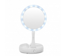 Косметичне дзеркало My Foldaway Mirror для макіяжу з Led підсвічуванням кругле настільне