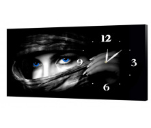 Настінний годинник ProfART на полотні 30 x 53 см Таємничий погляд (ch28 _S)