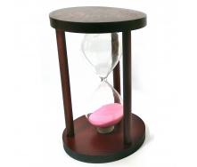 Годинник пісочний 10 хвилин 14.5х9х9 см Рожевий пісок (DN32071A)