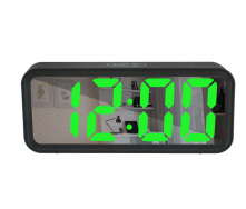Годинник настільний із зеленим підсвічуванням HLV DT-6508 7143 Black