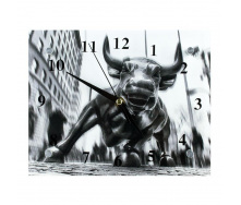 Годинники настінні ДомАрт СГ2 Бик Корида Рік бика Тихий хід 20х25х5 см (25590)