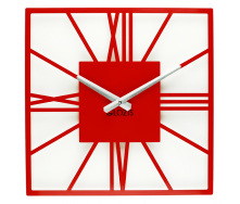 Настінний Годинник Glozis New York 35х35 см Червоний (B-025)