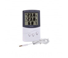 Термометр, гігрометр, метеостанція, годинник + виносний датчик TA 318 Білий (45020)