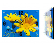 Настінні годинники Montre Україна Квітка соняшника 28x38 см Скло Тихий хід (18135)