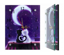 Настінні годинники Montre Нічні романтики 20х25х5 см Скло Тихий хід (18441)