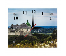 Годинники Настінні Олеський замок Пейзаж Тихий хід 20х25х5 см (21345)