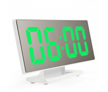 Електронний настільний цифровий годинник VST-3618L з LED підсвічуванням зеленого кольору.