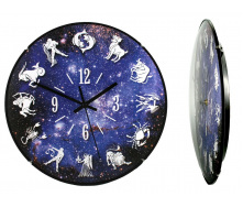 Настінний годинник Montre Зодіак 30х30х5 см Скло Тихий хід (17009)