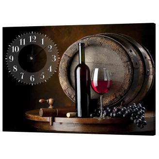 Настінний годинник Декор Карпати 53х72 Червоне вино (53х72-o679)