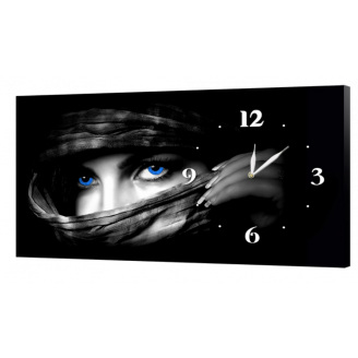 Настінний годинник ProfART на полотні 30 x 53 см Таємничий погляд (ch28 _S)