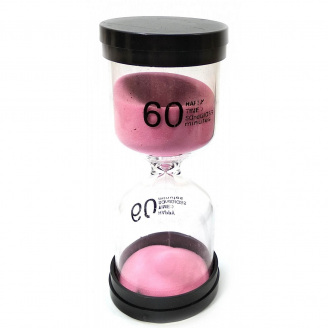 Годинник пісочний на 60 хвилин Duke 13х5.5х5.5 см рожевий пісок (DN32073)