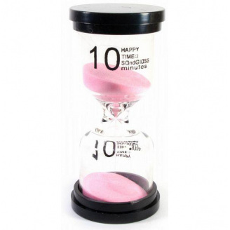 Годинник пісочний (10 хвилин) рожевий 10 см (DN30777)