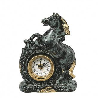 Бронзовий настільний годинник Virtus Horse Plain (5106vi)