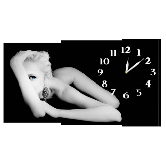 Настінний годинник на полотні Декор Карпати 12 Мерлін (jvKM64758)
