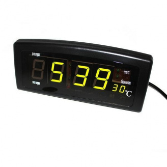 Настільний електронний годинник Caixing CX-818 Чорний (PROCX-818-1)