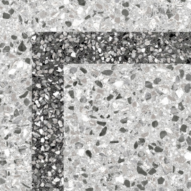Напольная керамическая плитка Golden Tile Step corner серый 300x300x8 мм (L32740)